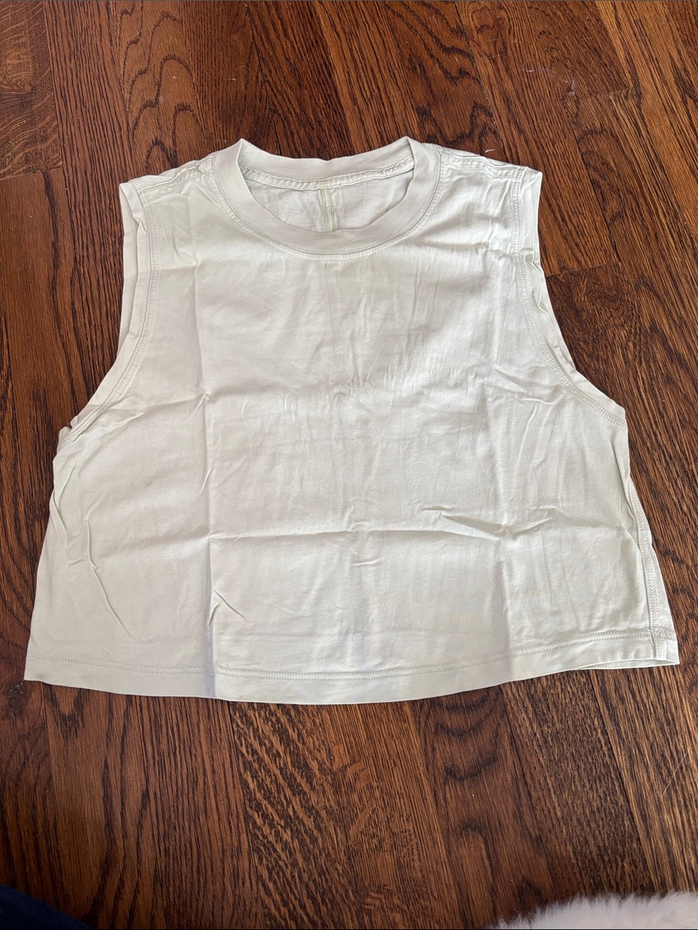 lululemon athletica White Cropped Muscle Tank